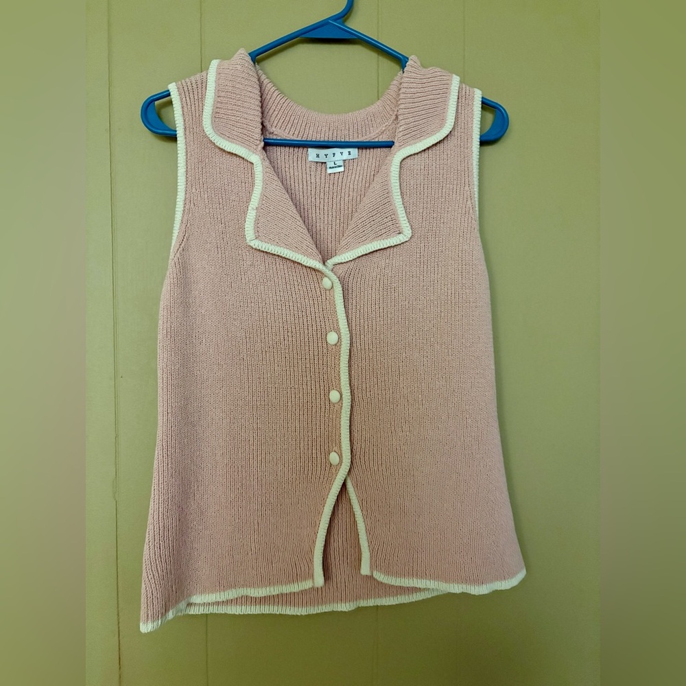 HYFVE Blush Knit Cardigan Vest